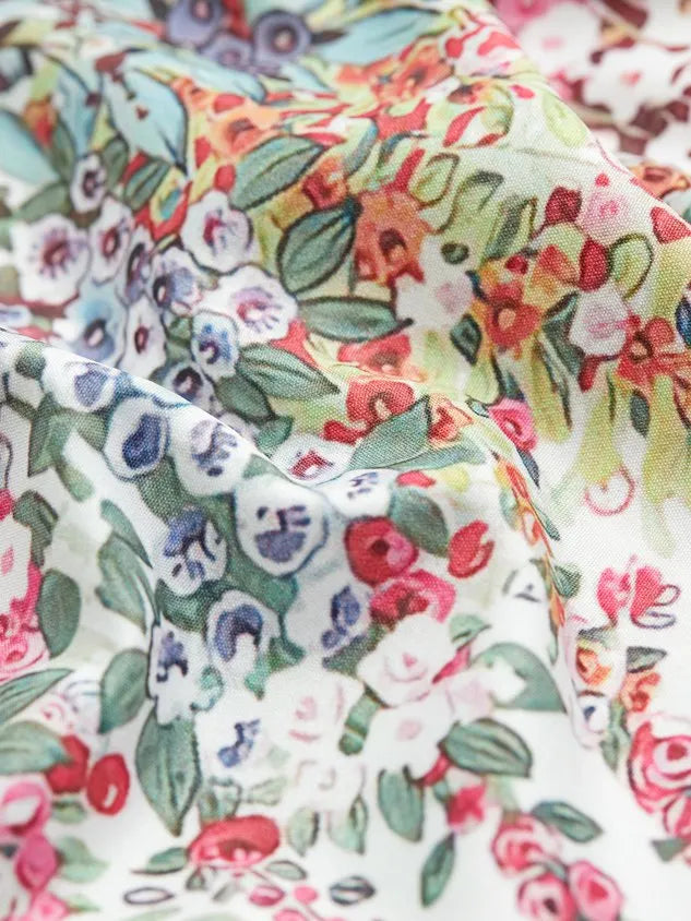 Women's A Line Dress Maxi Dress Casual V neck Floral Short Sleeve Loosen Dress
